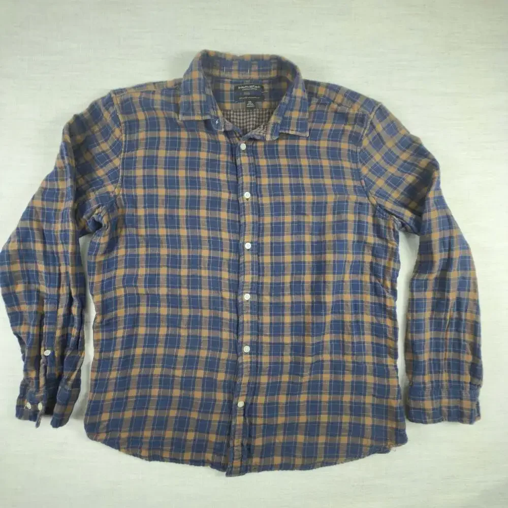Banana Republic Untucked Standard Fit Plaid Shirt XL.